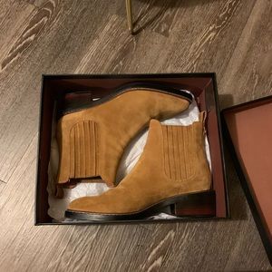 coach Bowery boots in tan suede sz 7